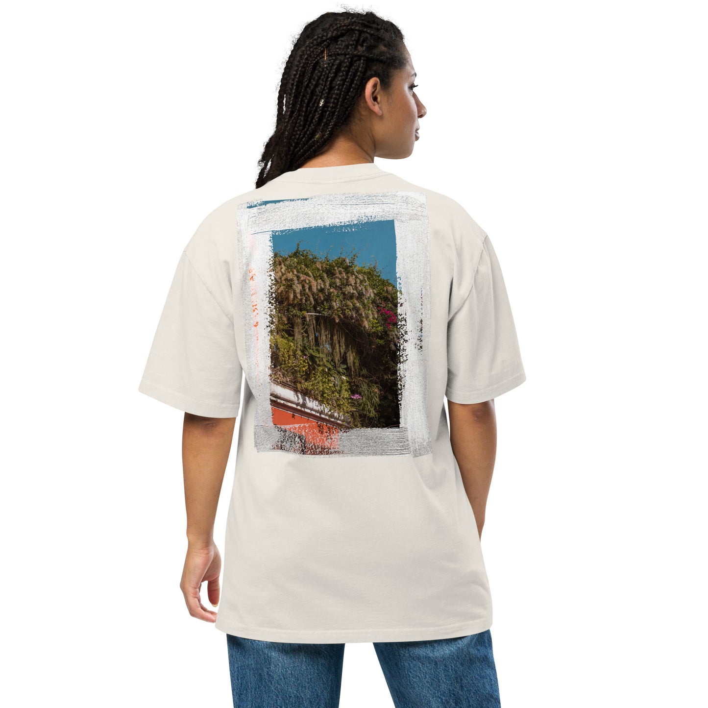 Ïndigo art Oversized faded t-shirt