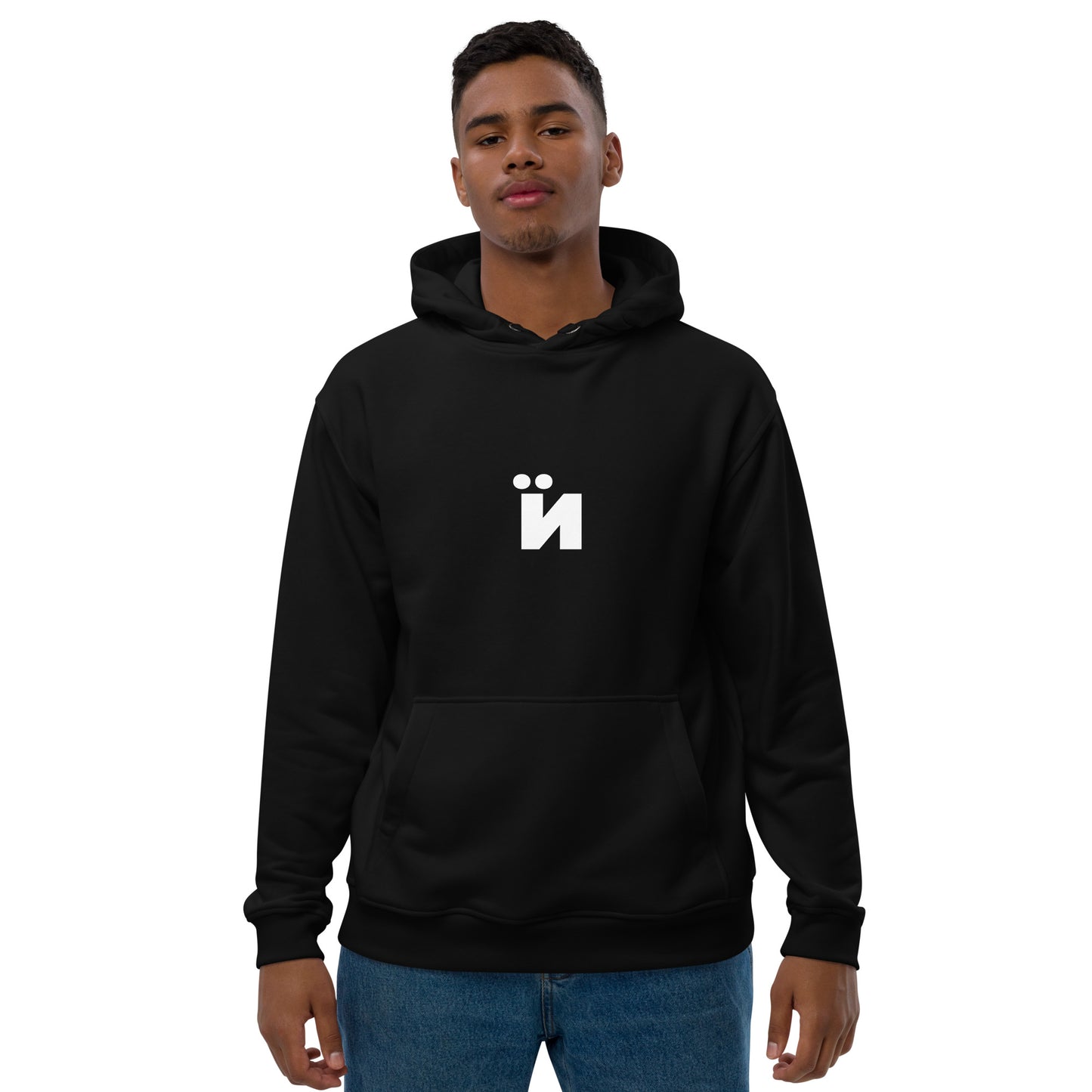 Ïndigo monogram eco hoodie