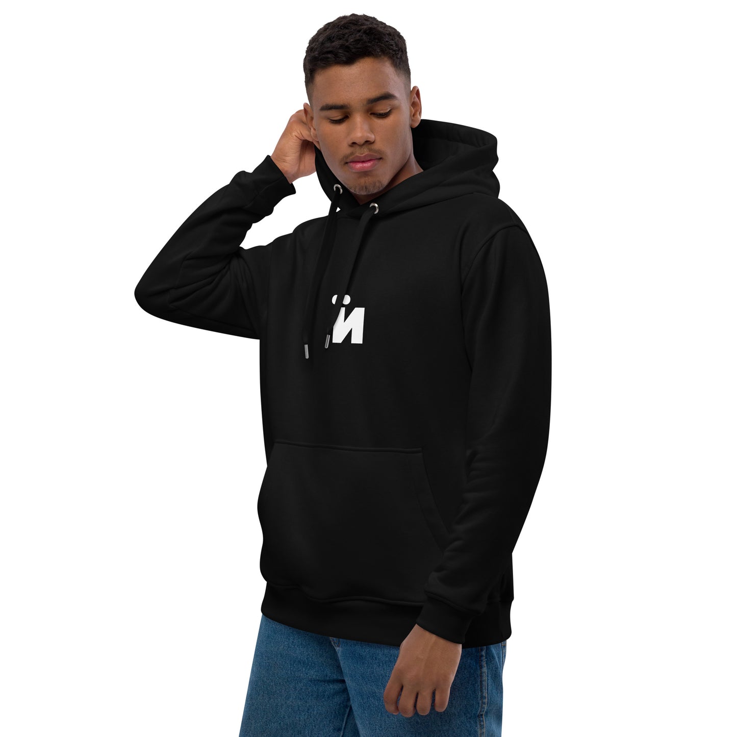 Ïndigo monogram eco hoodie