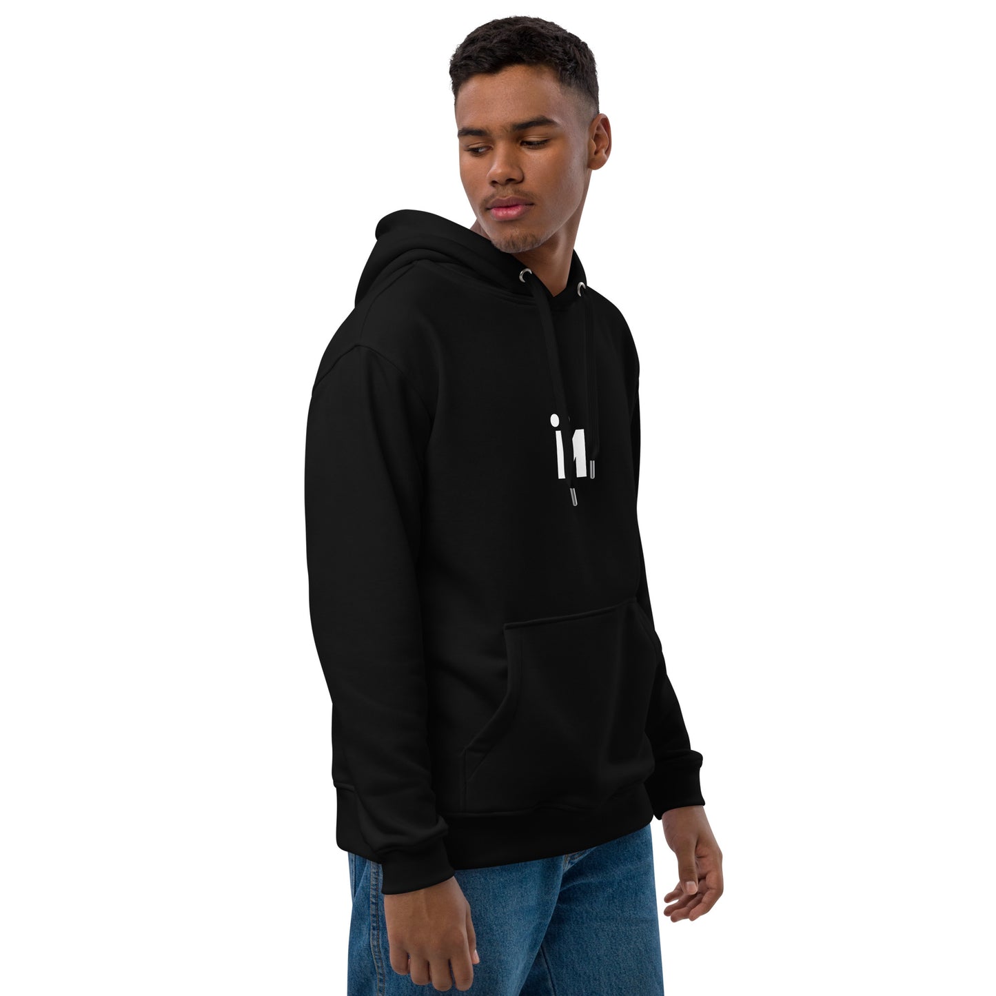 Ïndigo monogram eco hoodie